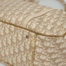 Christian Dior Romantic Chain Trotter Canvas Shoulder Bag PVC Beige Auth 119181-9