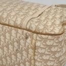 Christian Dior Romantic Chain Trotter Canvas Shoulder Bag PVC Beige Auth 119181-15