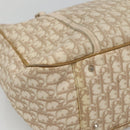 Christian Dior Romantic Chain Trotter Canvas Shoulder Bag PVC Beige Auth 119181-16
