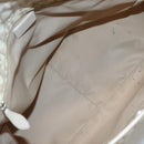 Christian Dior Romantic Chain Trotter Canvas Shoulder Bag PVC Beige Auth 119181-11