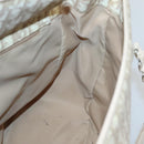 Christian Dior Romantic Chain Trotter Canvas Shoulder Bag PVC Beige Auth 119181-17