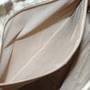 Christian Dior Romantic Chain Trotter Canvas Shoulder Bag PVC Beige Auth 119181-19