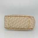 Christian Dior Romantic Chain Trotter Canvas Shoulder Bag PVC Beige Auth 119181-5