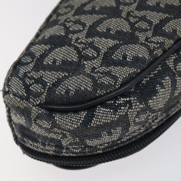 Christian Dior Trotter Canvas Pouch Navy Auth 119182