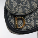 Christian Dior Trotter Canvas Pouch Navy Auth 119182-8