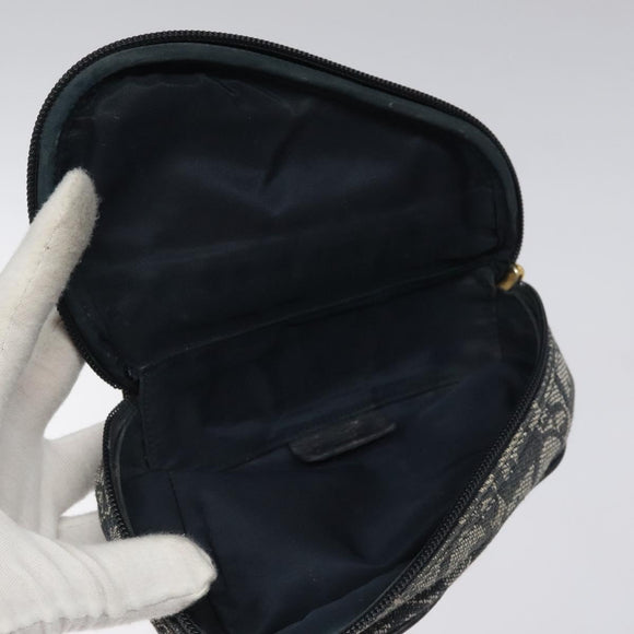 Christian Dior Trotter Canvas Pouch Navy Auth 119182