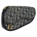 Christian Dior Trotter Canvas Pouch Navy Auth 119182-1