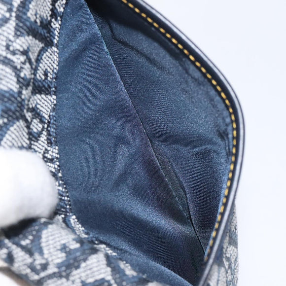 Christian Dior Trotter Canvas Pouch Navy Auth 119182