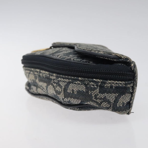 Christian Dior Trotter Canvas Pouch Navy Auth 119182