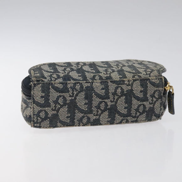 Christian Dior Trotter Canvas Pouch Navy Auth 119182
