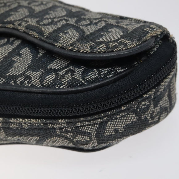 Christian Dior Trotter Canvas Pouch Navy Auth 119182