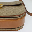 CELINE Macadam Canvas Shoulder Bag PVC Beige Gold Auth 119185-16