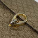 CELINE Macadam Canvas Shoulder Bag PVC Beige Gold Auth 119185-8