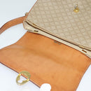 CELINE Macadam Canvas Shoulder Bag PVC Beige Gold Auth 119185-9