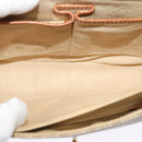 CELINE Macadam Canvas Shoulder Bag PVC Beige Gold Auth 119185-10