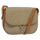 CELINE Macadam Canvas Shoulder Bag PVC Beige Gold Auth 119185-1