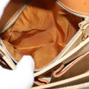 CELINE Macadam Canvas Shoulder Bag PVC Beige Gold Auth 119185-11