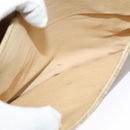 CELINE Macadam Canvas Shoulder Bag PVC Beige Gold Auth 119185-23