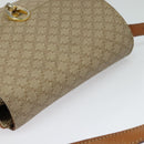 CELINE Macadam Canvas Shoulder Bag PVC Beige Gold Auth 119185-6