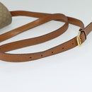 CELINE Macadam Canvas Shoulder Bag PVC Beige Gold Auth 119185-7