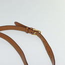 CELINE Macadam Canvas Shoulder Bag PVC Beige Gold Auth 119185-14