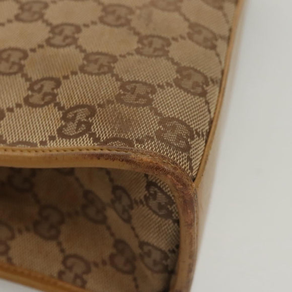 GUCCI GG Canvas Jackie Shoulder Bag Beige Gold 002 1073 3444 Auth 119187