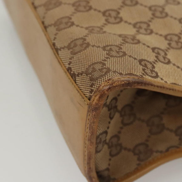 GUCCI GG Canvas Jackie Shoulder Bag Beige Gold 002 1073 3444 Auth 119187