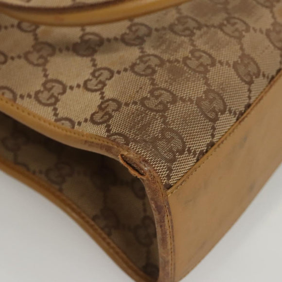 GUCCI GG Canvas Jackie Shoulder Bag Beige Gold 002 1073 3444 Auth 119187