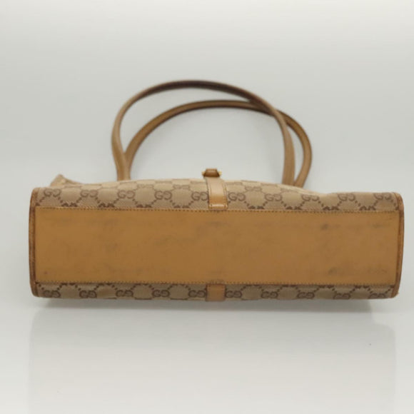 GUCCI GG Canvas Jackie Shoulder Bag Beige Gold 002 1073 3444 Auth 119187