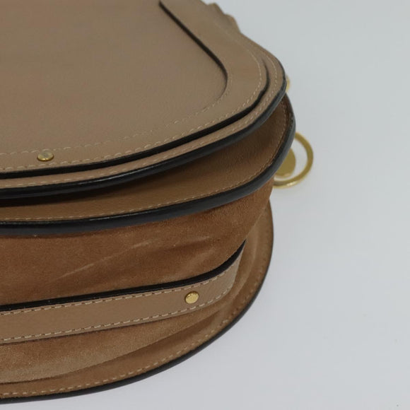 Chloe Nile Hand Bag Leather 2way Pink Gold Auth 119191