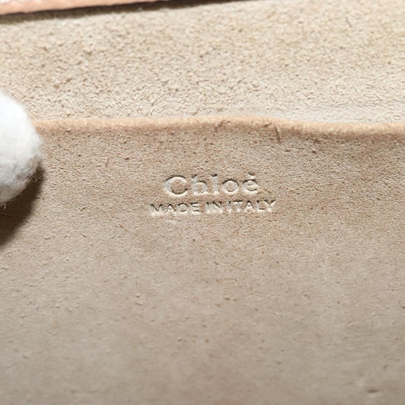 Chloe Nile Hand Bag Leather 2way Pink Gold Auth 119191