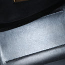 Salvatore Ferragamo Gancini Hand Bag Suede Gold Black Auth 119192-10