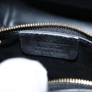 Salvatore Ferragamo Gancini Hand Bag Suede Gold Black Auth 119192-12