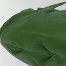 BVLGARI Chandra Hand Bag Leather Gold Green Auth 119194-15