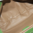 BVLGARI Chandra Hand Bag Leather Gold Green Auth 119194-16