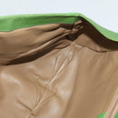 BVLGARI Chandra Hand Bag Leather Gold Green Auth 119194-17