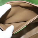 BVLGARI Chandra Hand Bag Leather Gold Green Auth 119194-20