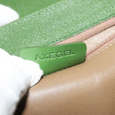 BVLGARI Chandra Hand Bag Leather Gold Green Auth 119194-20