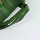 BVLGARI Chandra Hand Bag Leather Gold Green Auth 119194-7