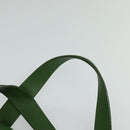 BVLGARI Chandra Hand Bag Leather Gold Green Auth 119194-8