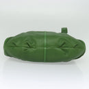 BVLGARI Chandra Hand Bag Leather Gold Green Auth 119194-9