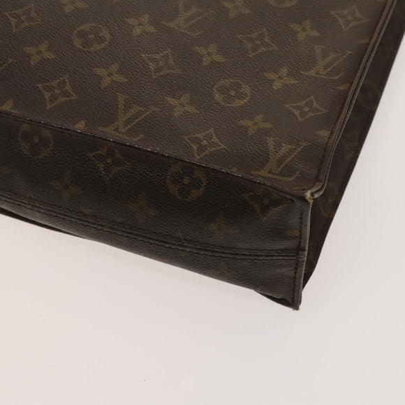 LOUIS VUITTON Monogram Sac Plat Hand Bag M51140 LV Auth 119195