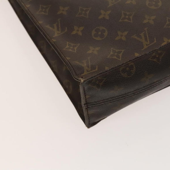 LOUIS VUITTON Monogram Sac Plat Hand Bag M51140 LV Auth 119195