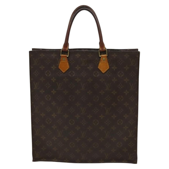 LOUIS VUITTON Monogram Sac Plat Hand Bag M51140 LV Auth 119195