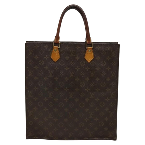 LOUIS VUITTON Monogram Sac Plat Hand Bag M51140 LV Auth 119195