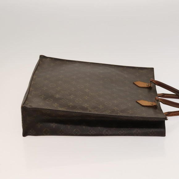 LOUIS VUITTON Monogram Sac Plat Hand Bag M51140 LV Auth 119195