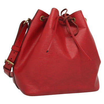 LOUIS VUITTON Epi Petit Noe Shoulder Bag Red M44107 LV Auth 119202