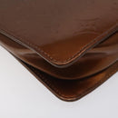 LOUIS VUITTON Monogram Vernis Motto Accessory Pouch Bronze M91138 LV Auth 119204-17