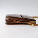 LOUIS VUITTON Monogram Vernis Motto Accessory Pouch Bronze M91138 LV Auth 119204-3