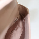 Miu Miu Chain Shoulder Bag Leather Pink Silver Auth 119207-22